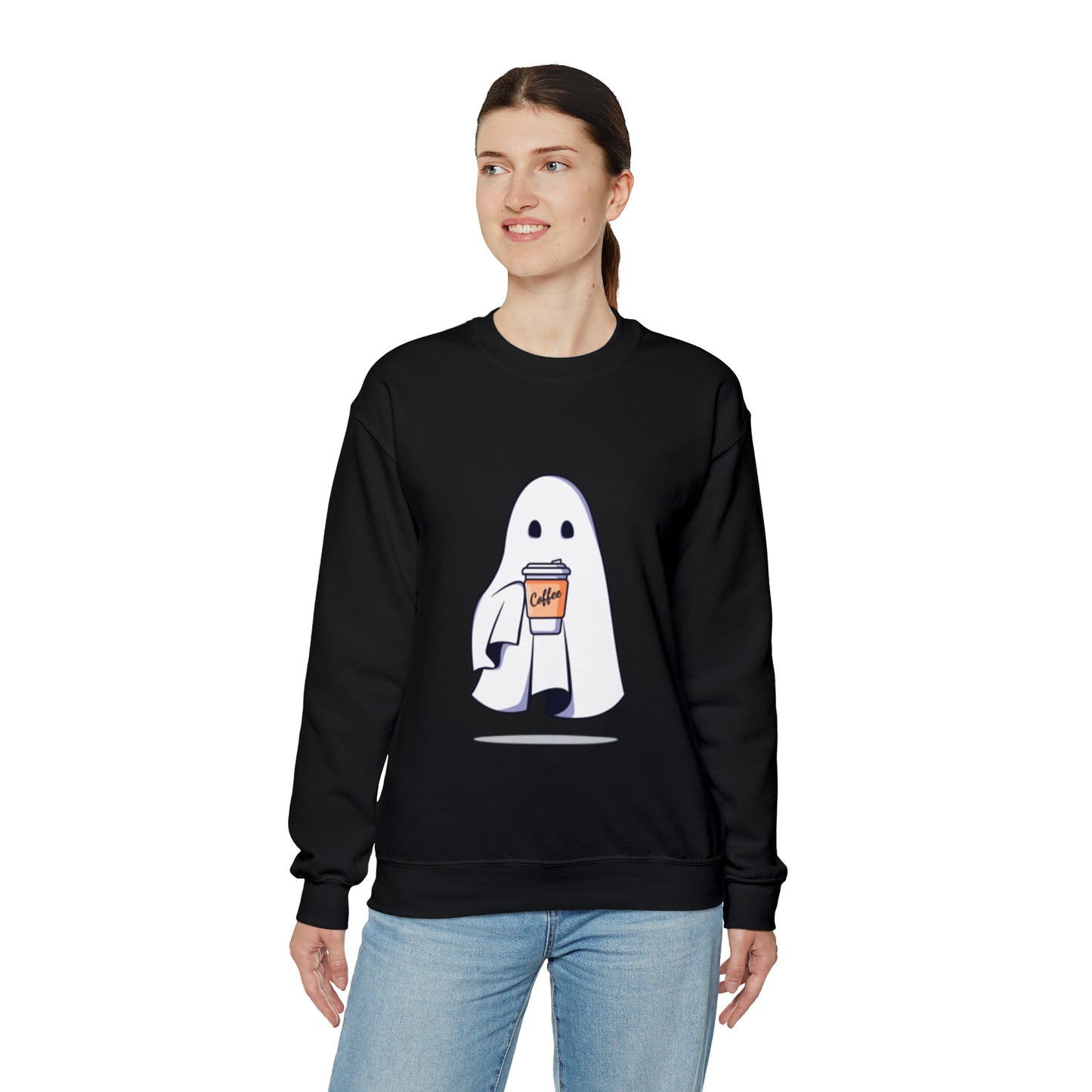 Boorista Spooky Coffee Sweatshirt, Womens Ghost Sweatshirt, Spooky Season, Fall Coffee Lover Shirt, Halloween Party Shirt, Fall Graphic