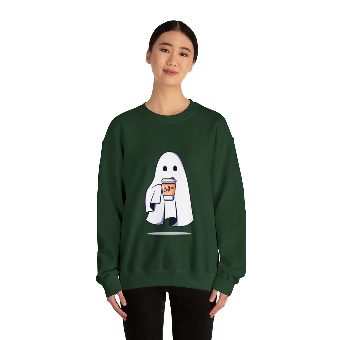 Boorista Spooky Coffee Sweatshirt, Womens Ghost Sweatshirt, Spooky Season, Fall Coffee Lover Shirt, Halloween Party Shirt, Fall Graphic