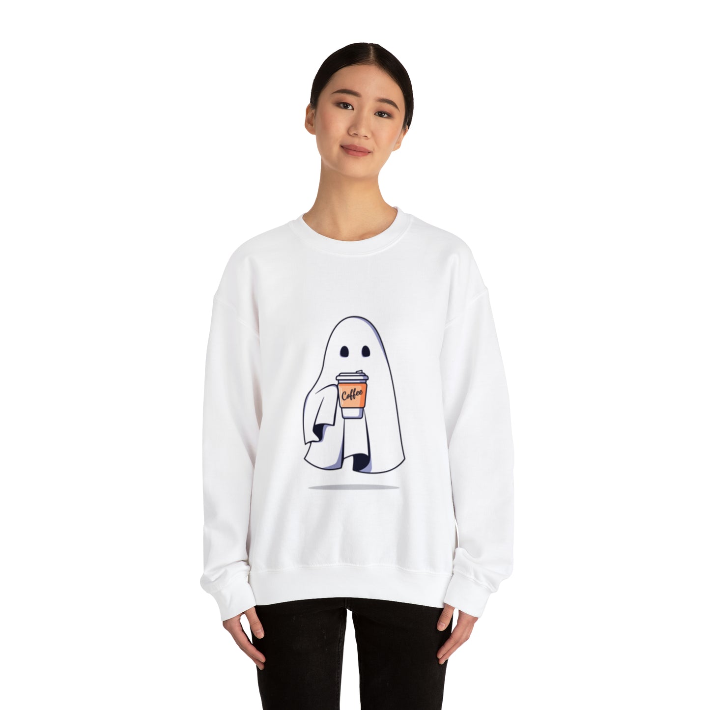 Boorista Spooky Coffee Sweatshirt, Womens Ghost Sweatshirt, Spooky Season, Fall Coffee Lover Shirt, Halloween Party Shirt, Fall Graphic