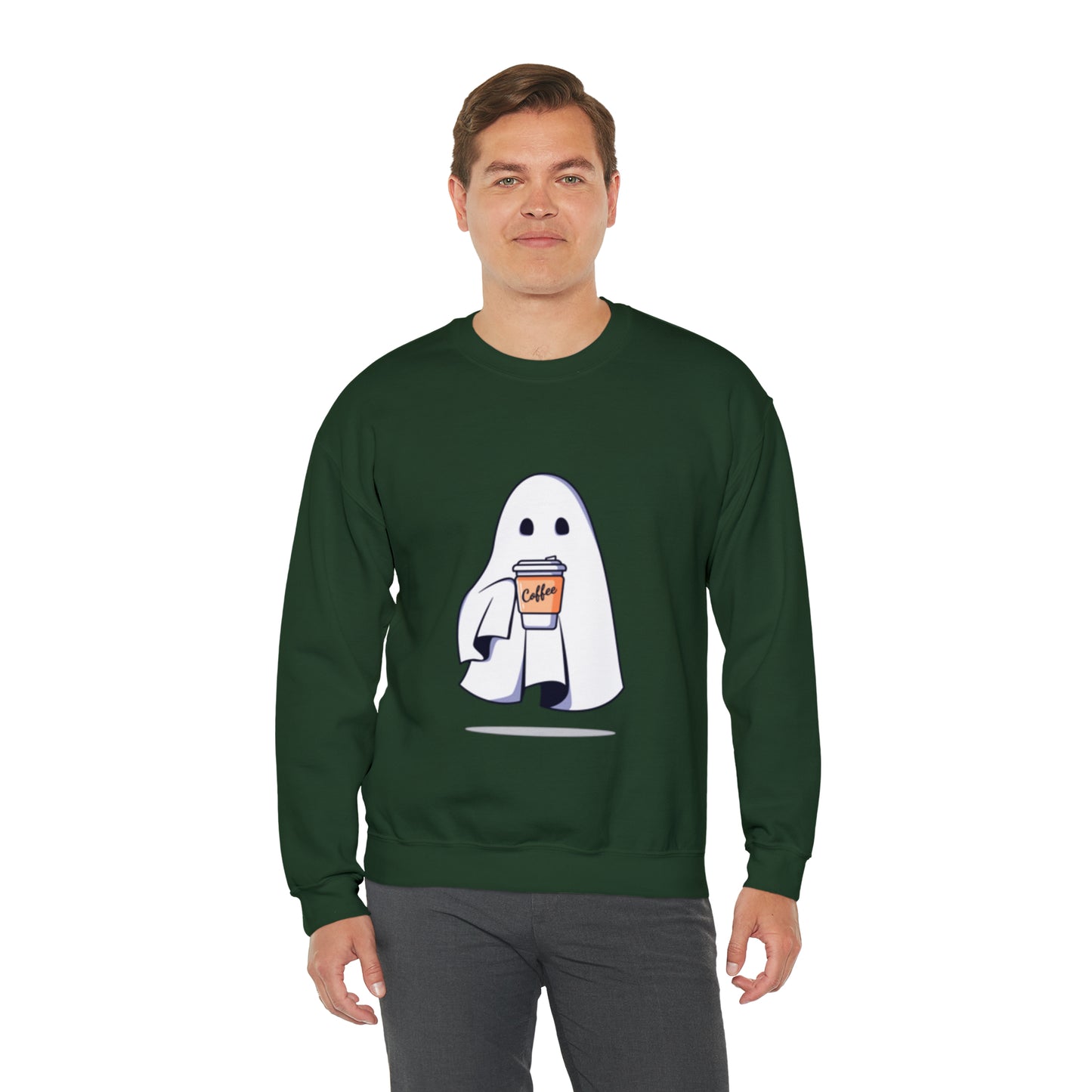 Boorista Spooky Coffee Sweatshirt, Womens Ghost Sweatshirt, Spooky Season, Fall Coffee Lover Shirt, Halloween Party Shirt, Fall Graphic