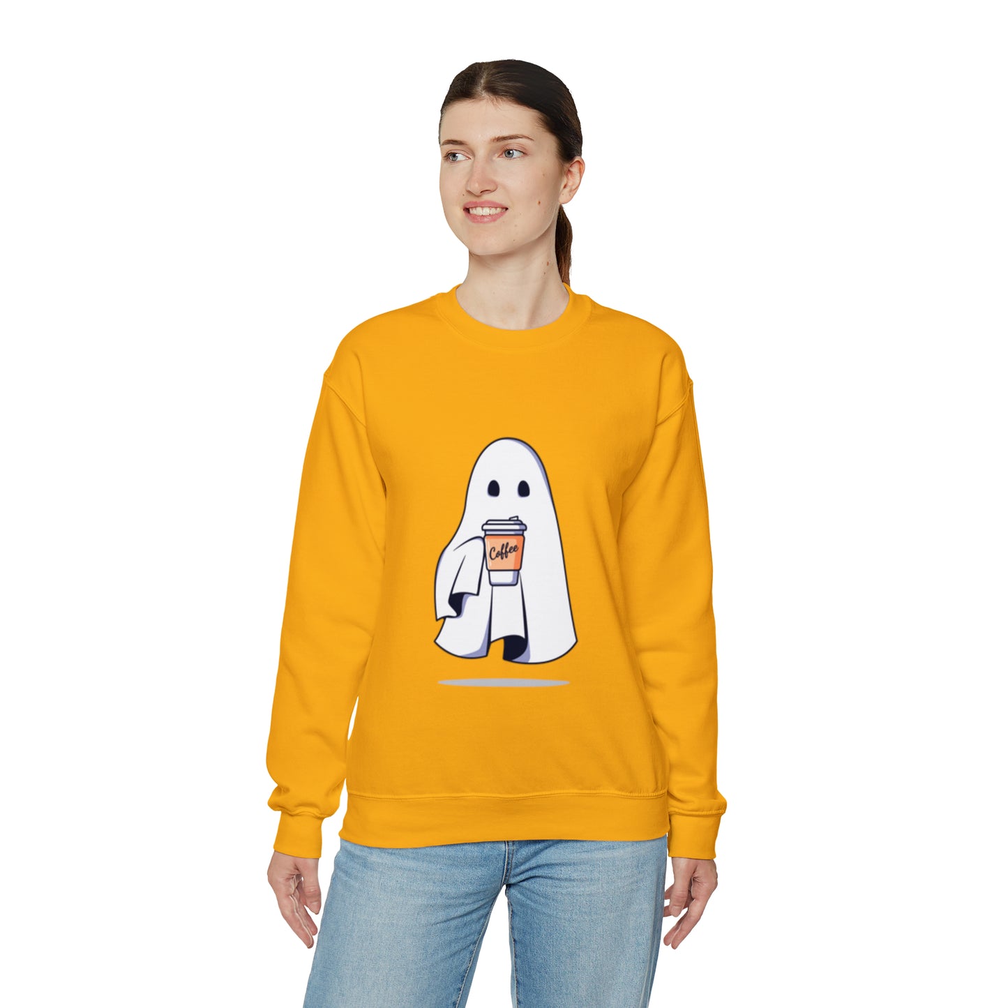 Boorista Spooky Coffee Sweatshirt, Womens Ghost Sweatshirt, Spooky Season, Fall Coffee Lover Shirt, Halloween Party Shirt, Fall Graphic