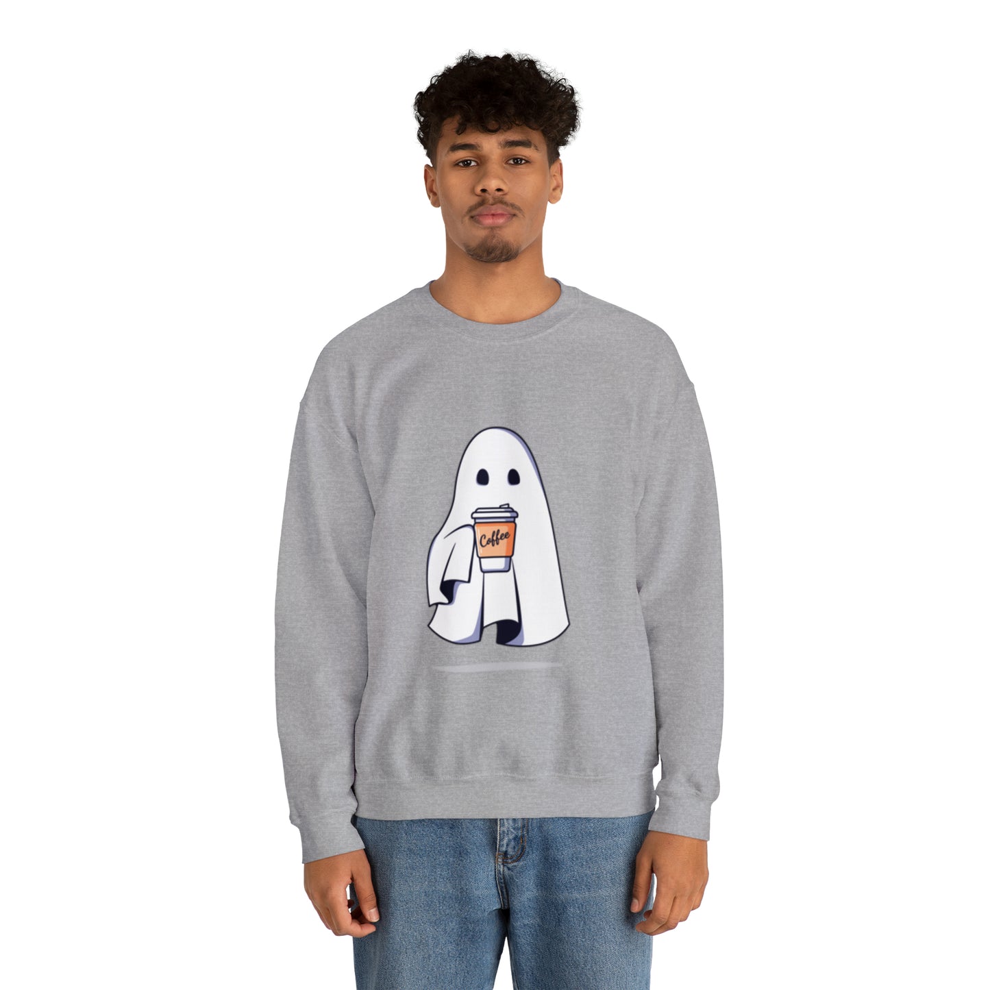 Boorista Spooky Coffee Sweatshirt, Womens Ghost Sweatshirt, Spooky Season, Fall Coffee Lover Shirt, Halloween Party Shirt, Fall Graphic