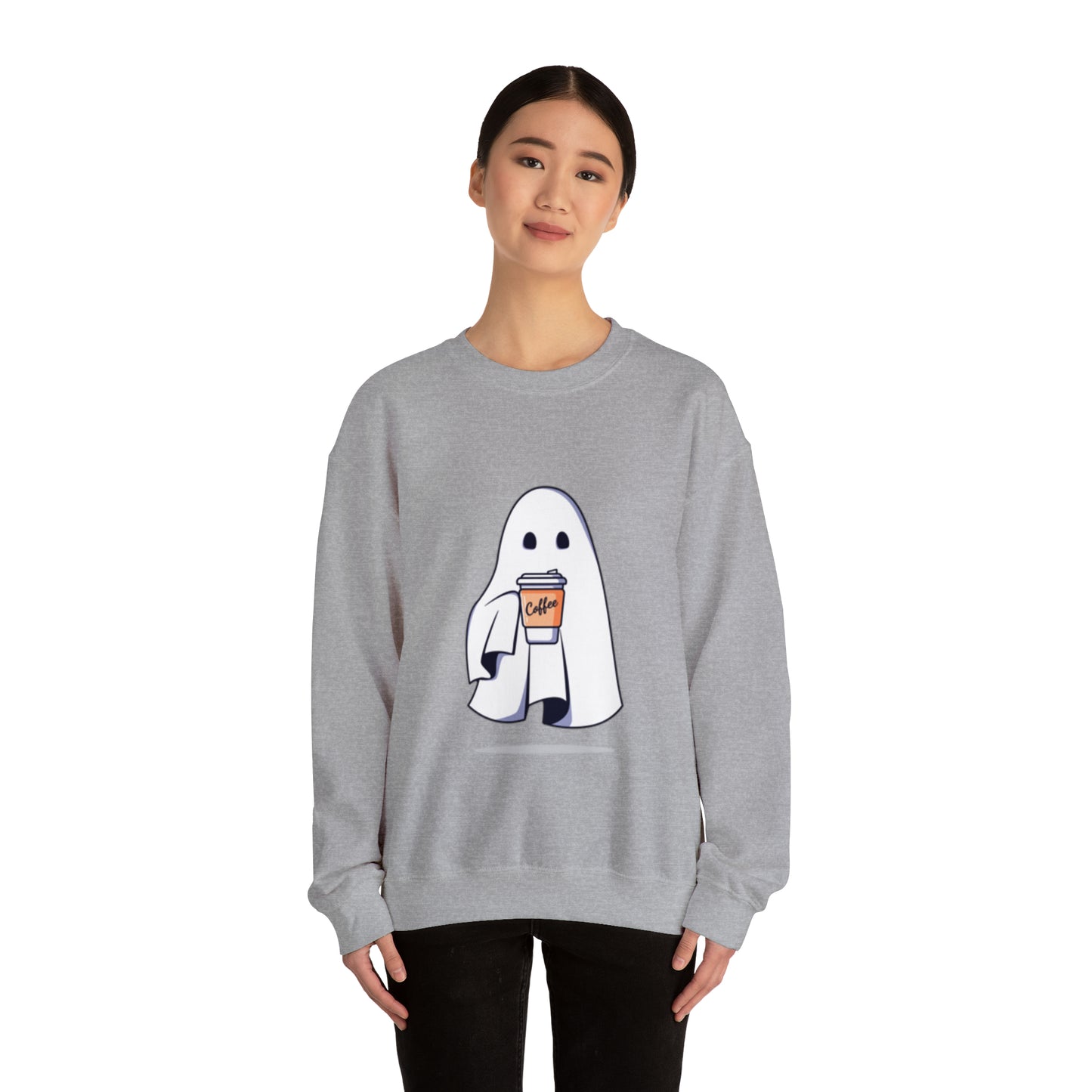Boorista Spooky Coffee Sweatshirt, Womens Ghost Sweatshirt, Spooky Season, Fall Coffee Lover Shirt, Halloween Party Shirt, Fall Graphic