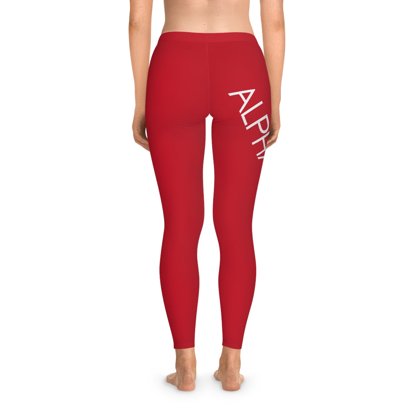 AlphaChic Leggings - Red (Leg Logo)