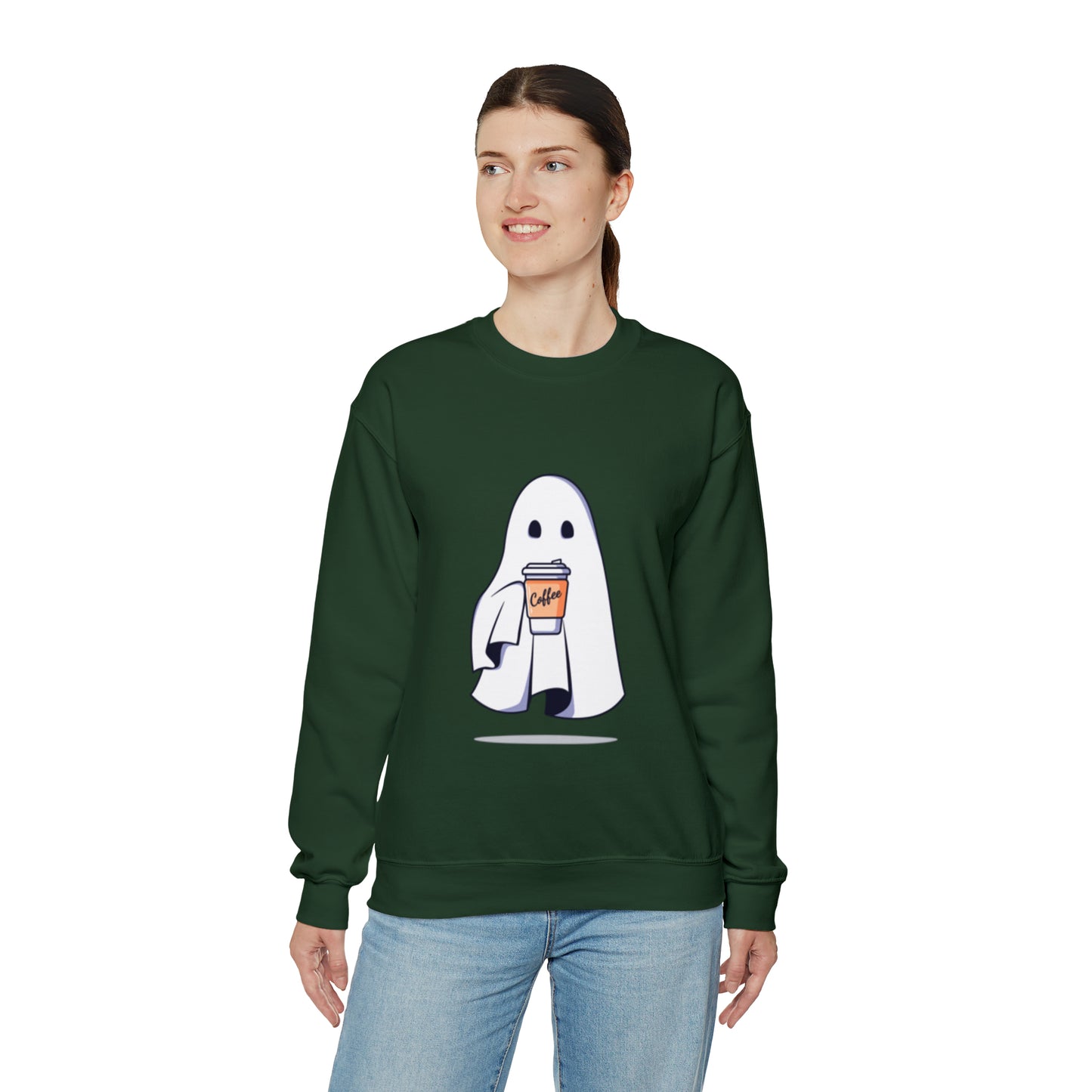 Boorista Spooky Coffee Sweatshirt, Womens Ghost Sweatshirt, Spooky Season, Fall Coffee Lover Shirt, Halloween Party Shirt, Fall Graphic