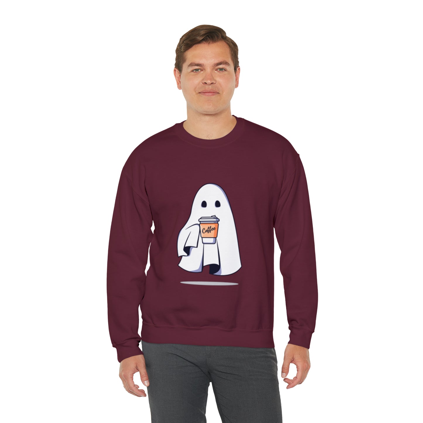 Boorista Spooky Coffee Sweatshirt, Womens Ghost Sweatshirt, Spooky Season, Fall Coffee Lover Shirt, Halloween Party Shirt, Fall Graphic