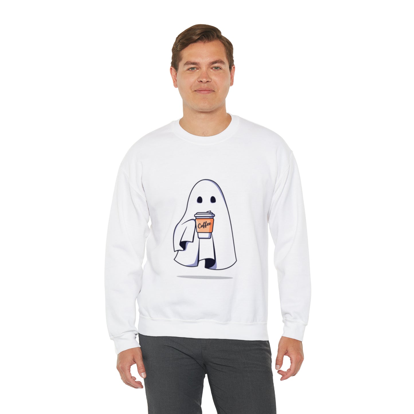 Boorista Spooky Coffee Sweatshirt, Womens Ghost Sweatshirt, Spooky Season, Fall Coffee Lover Shirt, Halloween Party Shirt, Fall Graphic