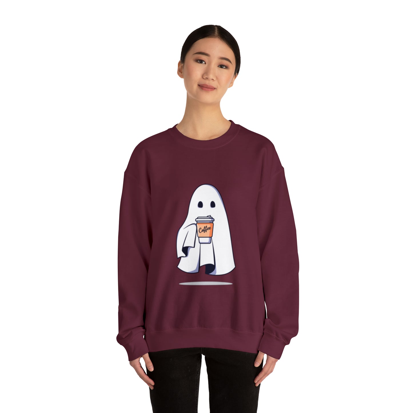 Boorista Spooky Coffee Sweatshirt, Womens Ghost Sweatshirt, Spooky Season, Fall Coffee Lover Shirt, Halloween Party Shirt, Fall Graphic