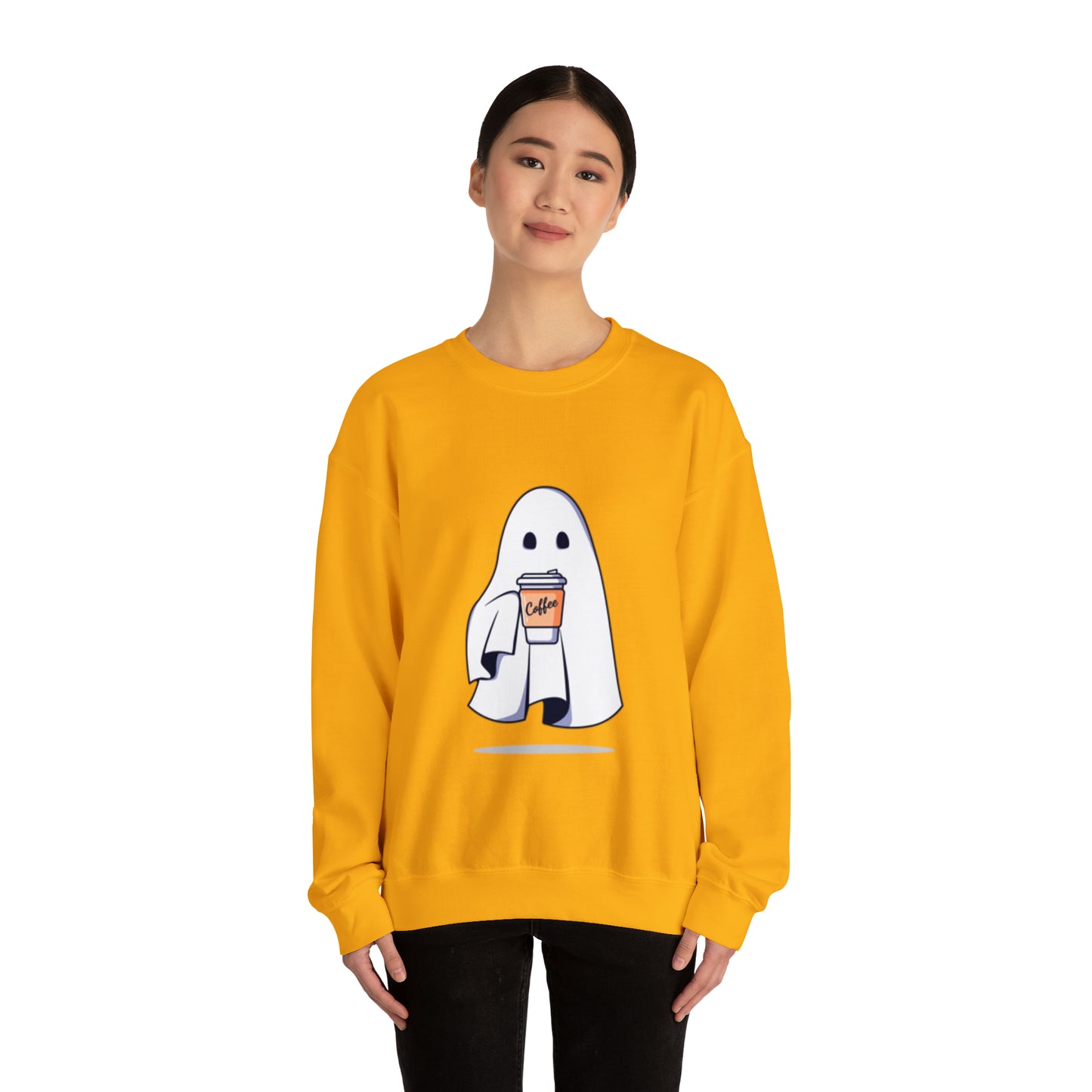 Boorista Spooky Coffee Sweatshirt, Womens Ghost Sweatshirt, Spooky Season, Fall Coffee Lover Shirt, Halloween Party Shirt, Fall Graphic