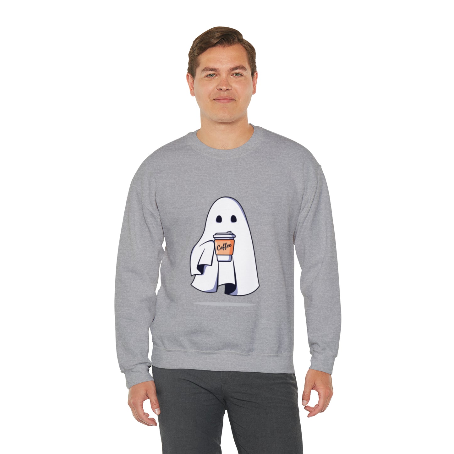 Boorista Spooky Coffee Sweatshirt, Womens Ghost Sweatshirt, Spooky Season, Fall Coffee Lover Shirt, Halloween Party Shirt, Fall Graphic
