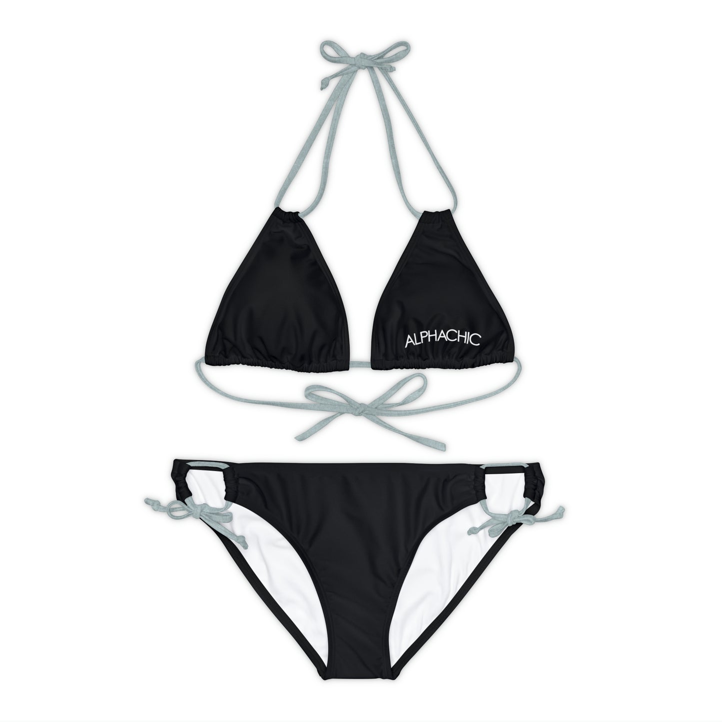 AlphaChic Strappy Bikini Set - Black