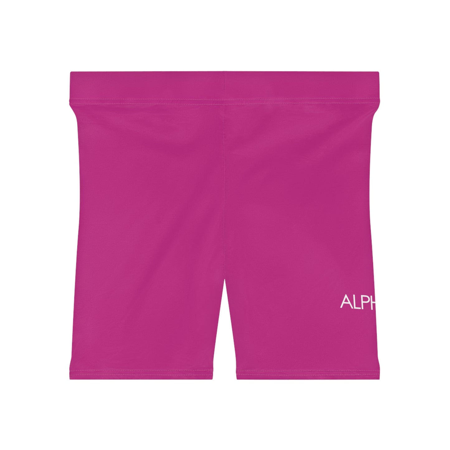 AlphaChic Biker Shorts - Pink (Leg Logo)