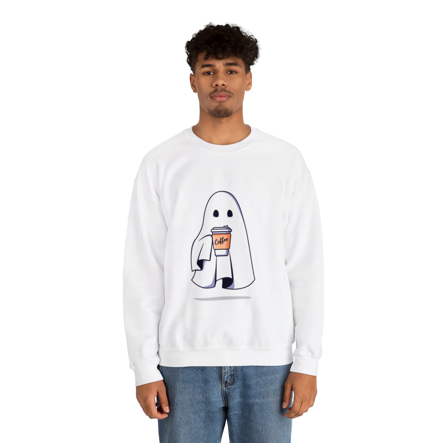 Boorista Spooky Coffee Sweatshirt, Womens Ghost Sweatshirt, Spooky Season, Fall Coffee Lover Shirt, Halloween Party Shirt, Fall Graphic