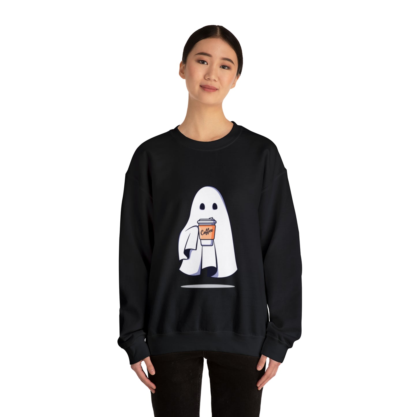 Boorista Spooky Coffee Sweatshirt, Womens Ghost Sweatshirt, Spooky Season, Fall Coffee Lover Shirt, Halloween Party Shirt, Fall Graphic