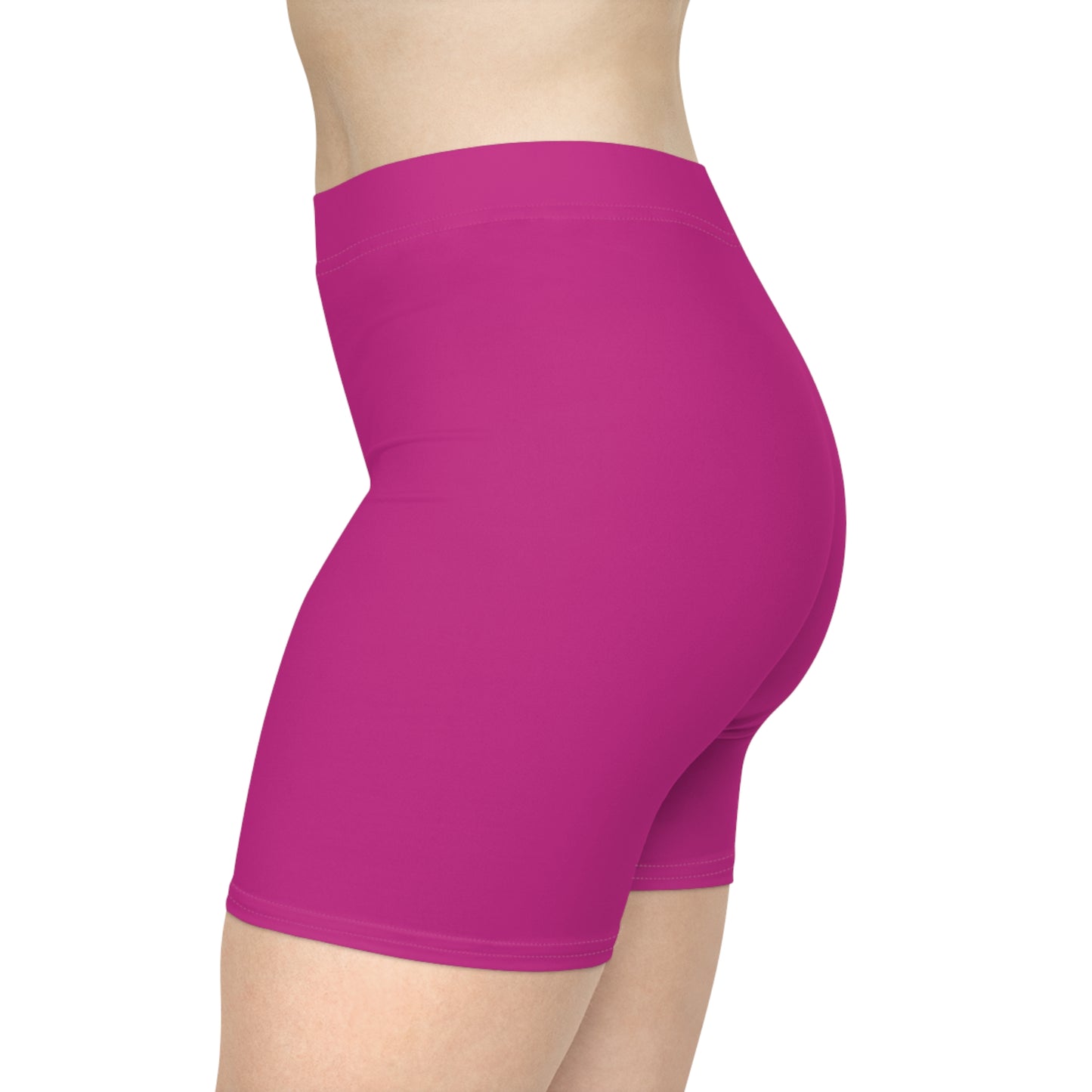 AlphaChic Biker Shorts - Pink (Leg Logo)
