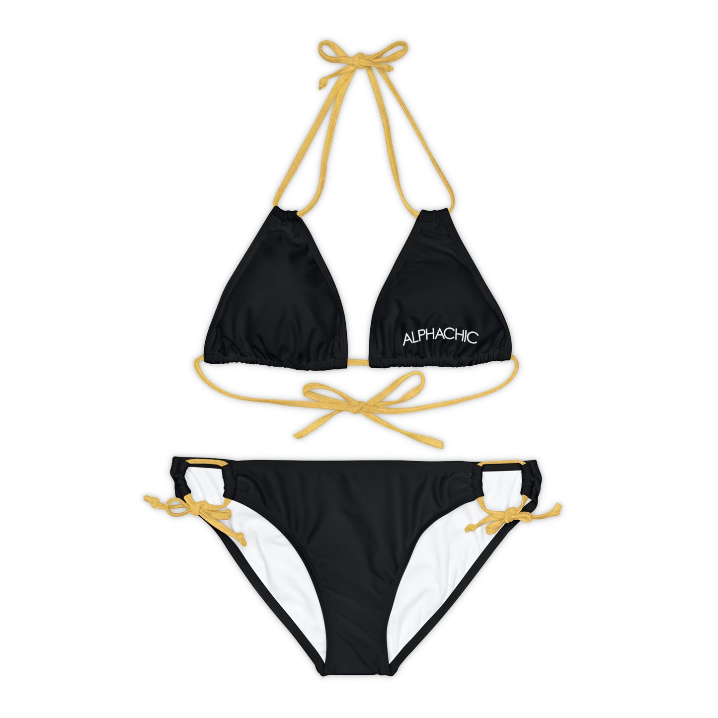 AlphaChic Strappy Bikini Set - Black