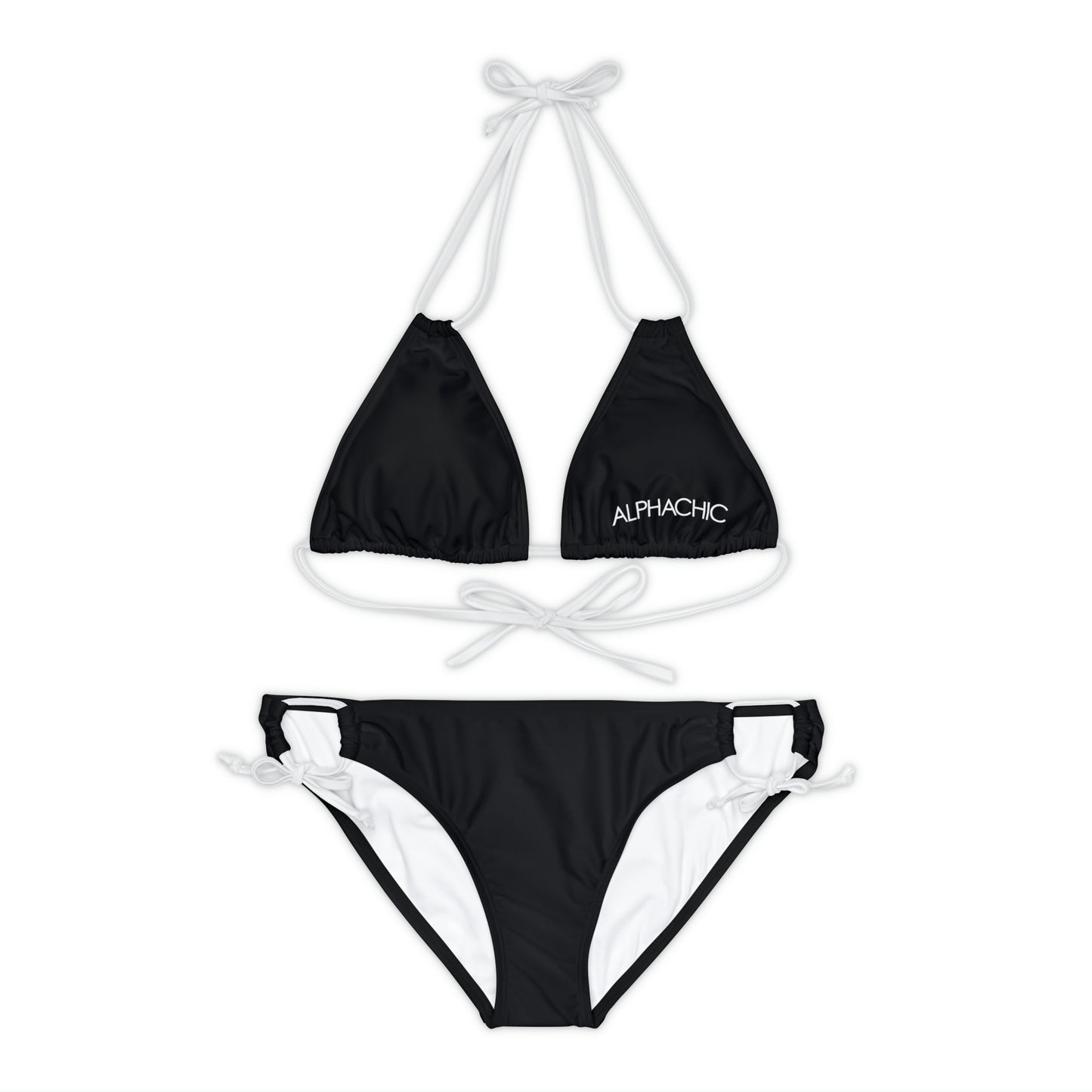 AlphaChic Strappy Bikini Set - Black