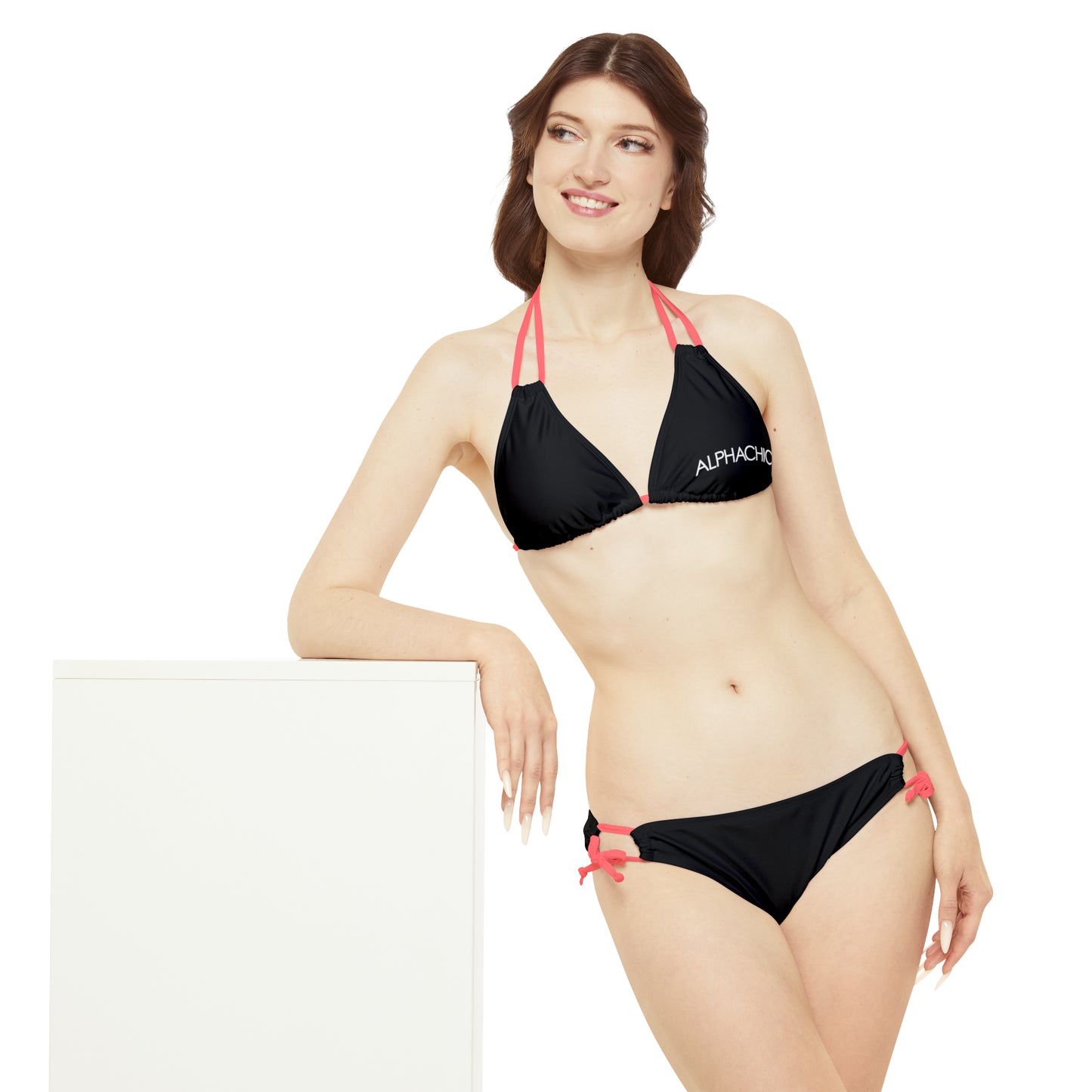 AlphaChic Strappy Bikini Set - Black