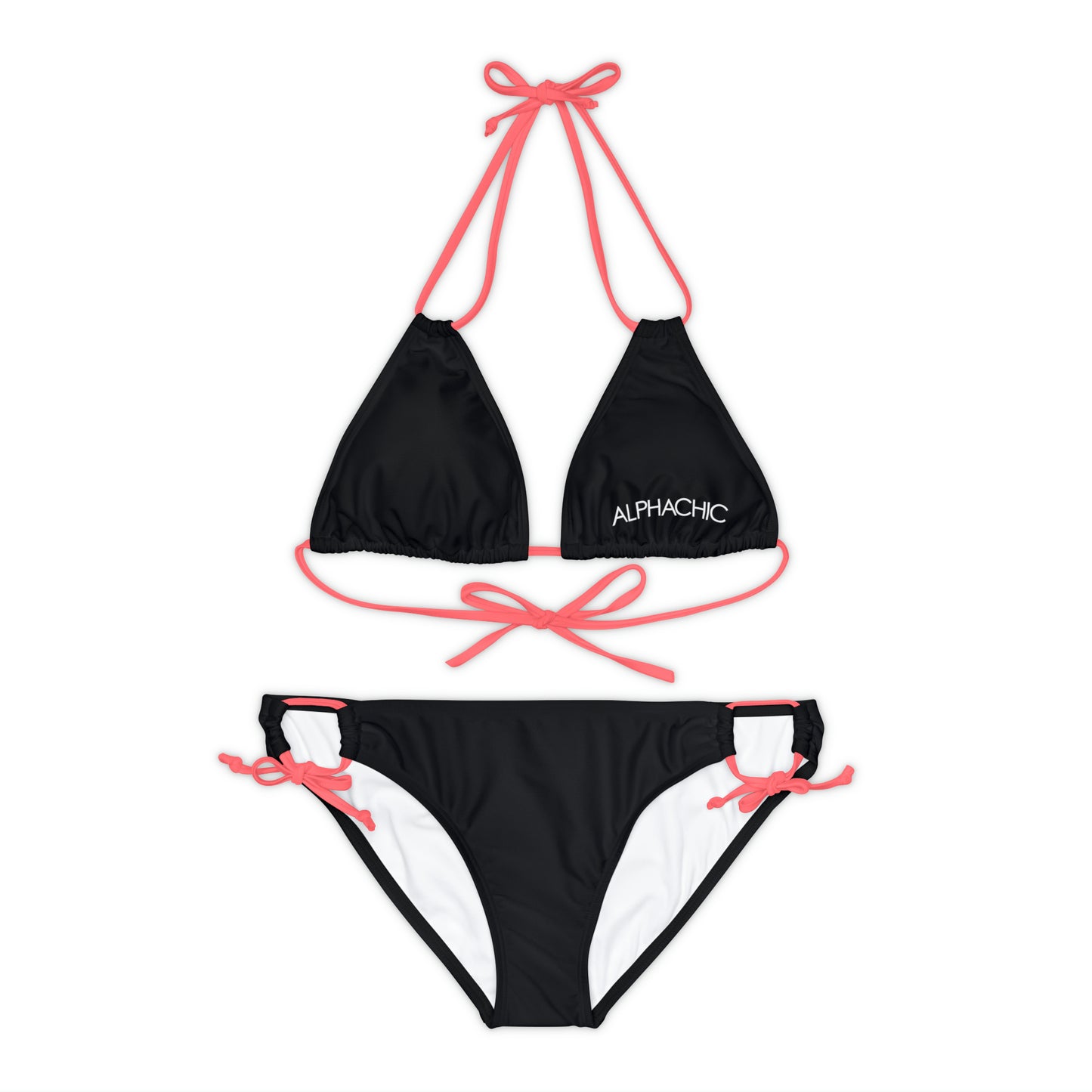 AlphaChic Strappy Bikini Set - Black