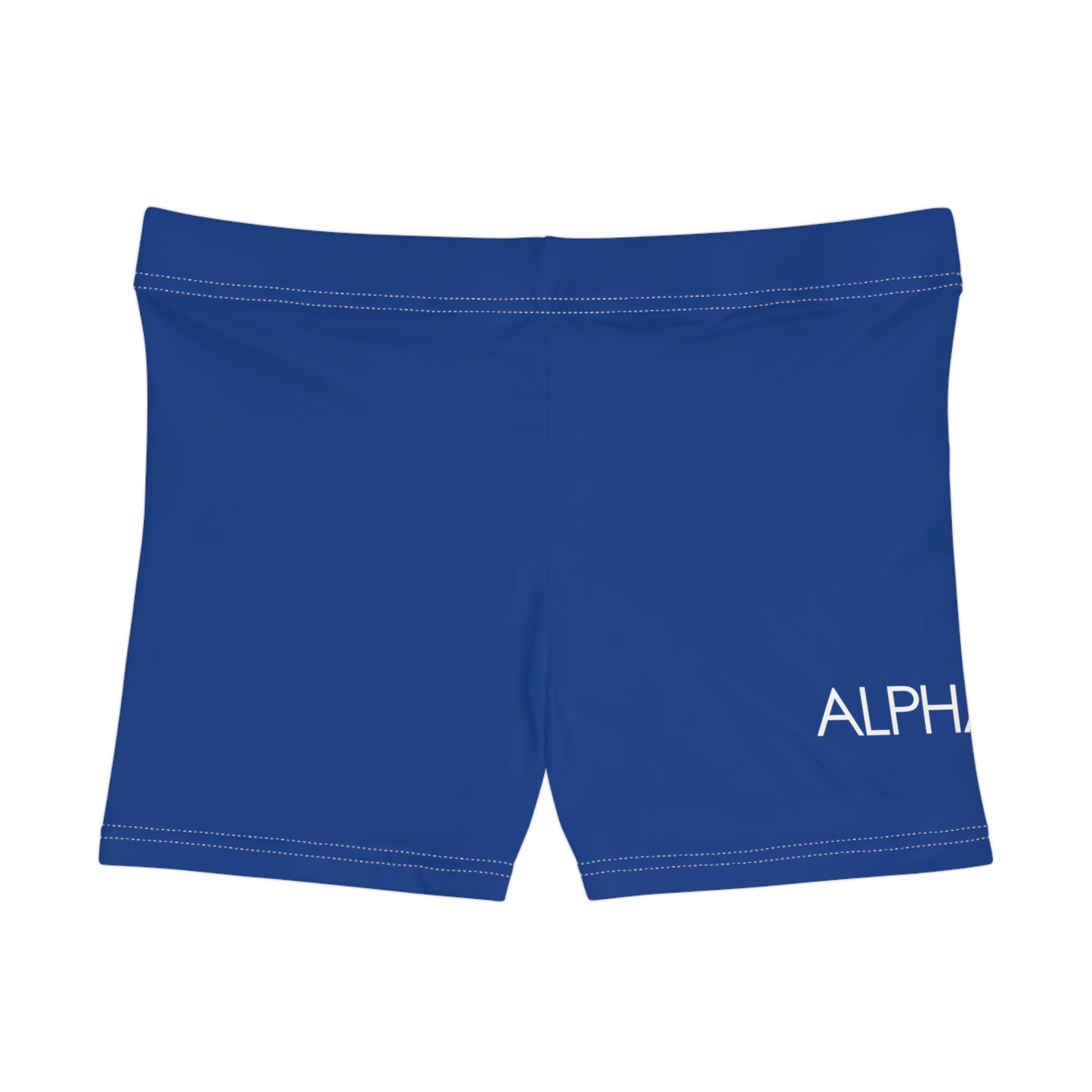 AlphaChic Workout Shorts - Blue (Leg Logo)