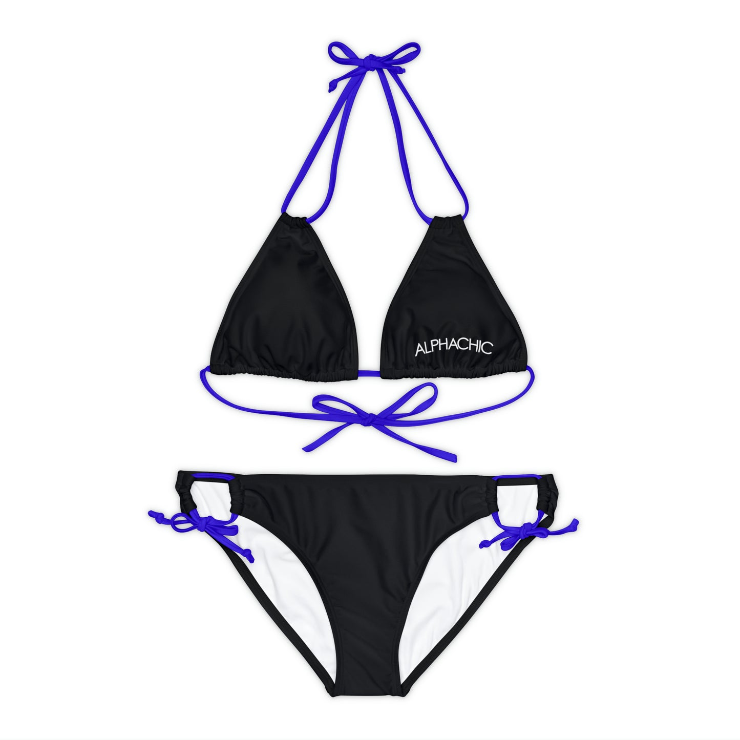AlphaChic Strappy Bikini Set - Black