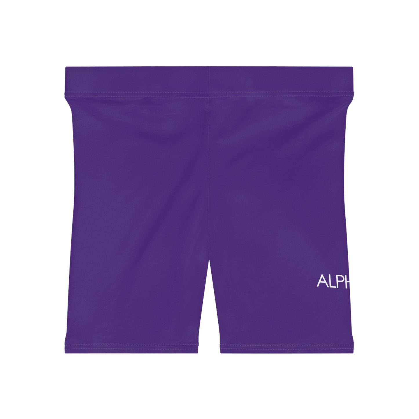 AlphaChic Biker Shorts - Purple (Leg Logo)