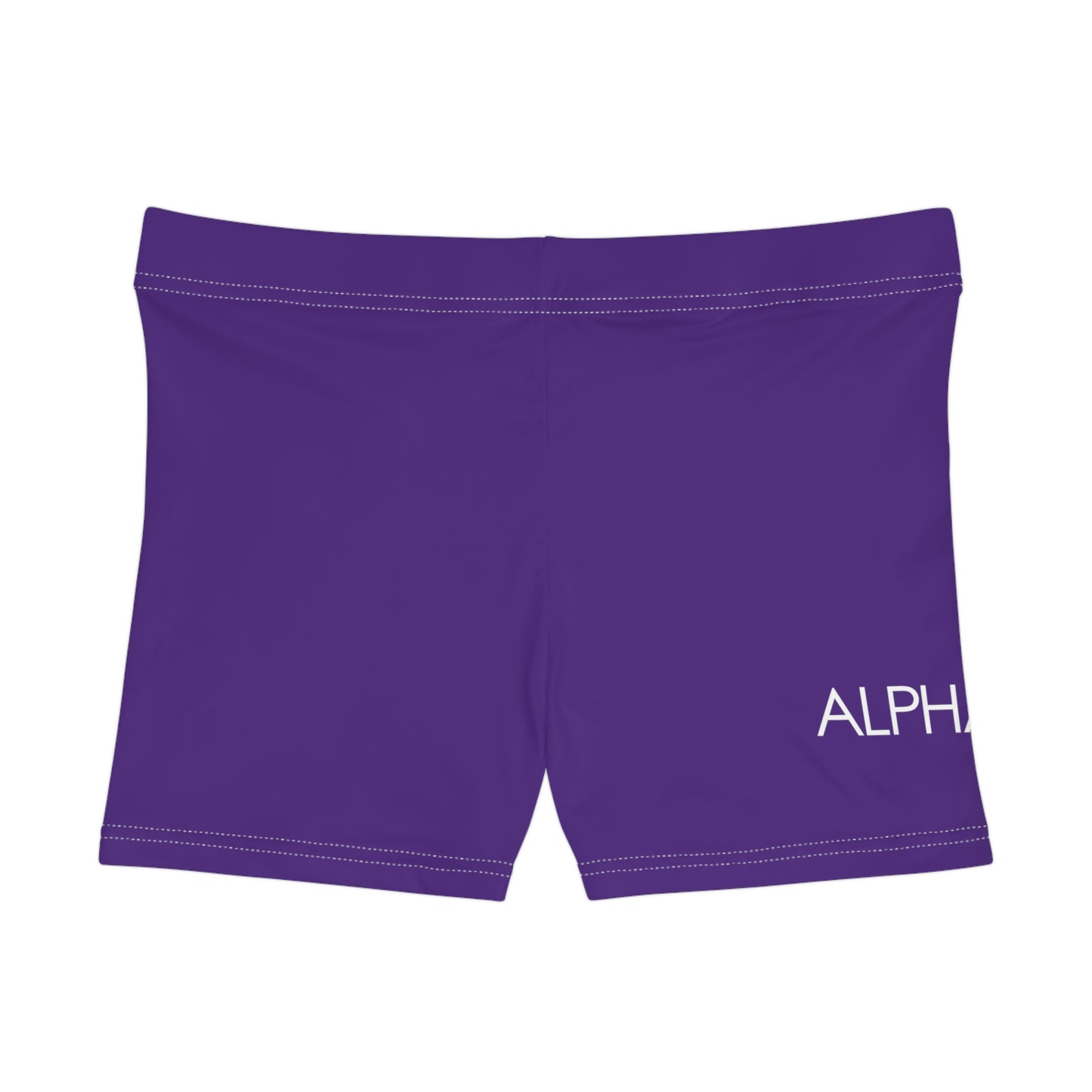 AlphaChic Workout Shorts - Purple (Leg Logo)