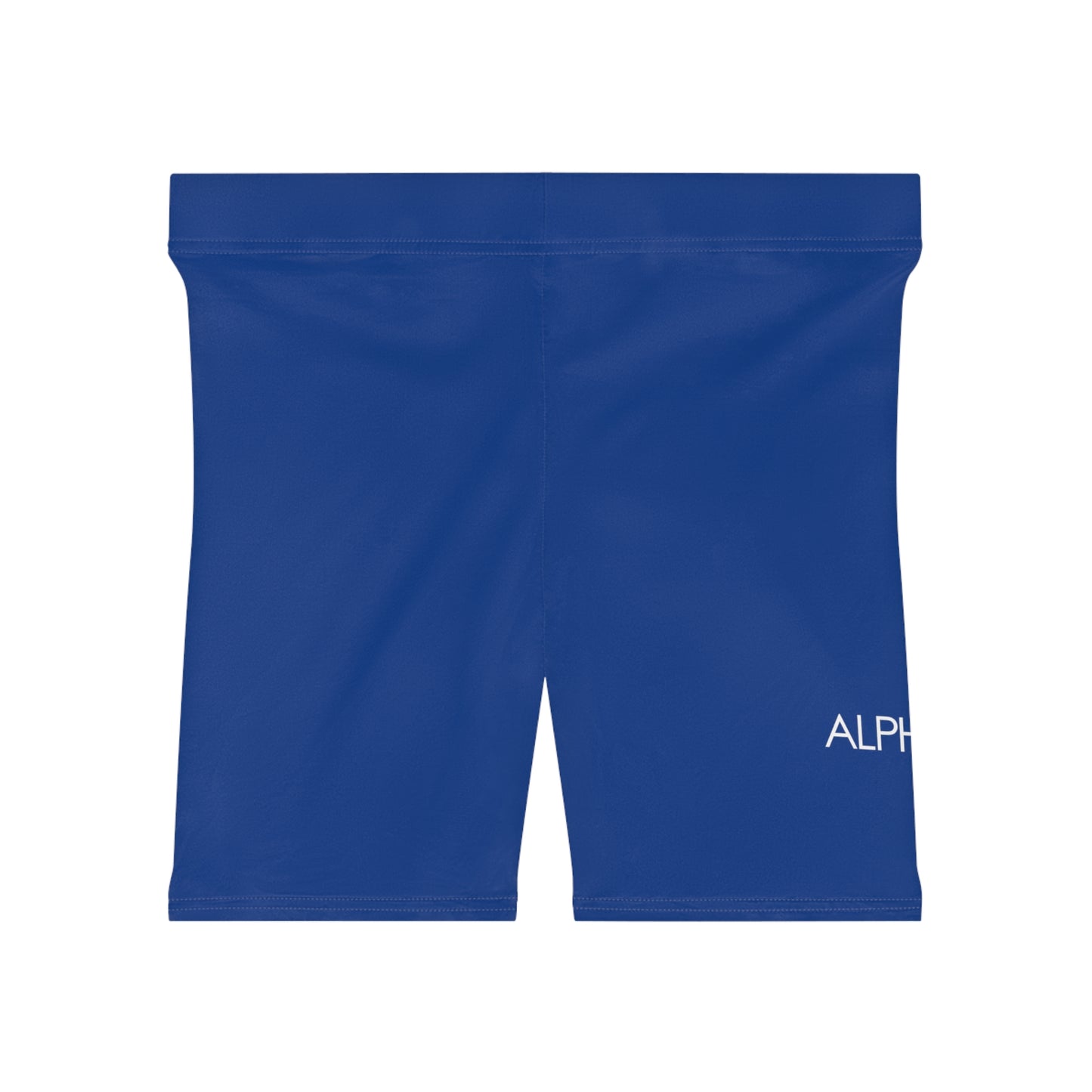 AlphaChic Biker Shorts - Blue (Leg Logo)