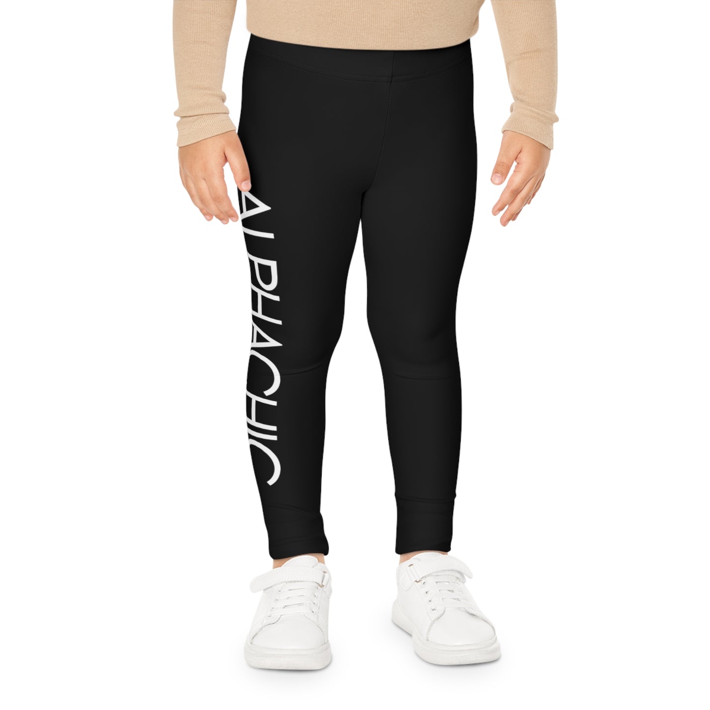 AlphaChic Kids Leggings - Black (Leg Logo)