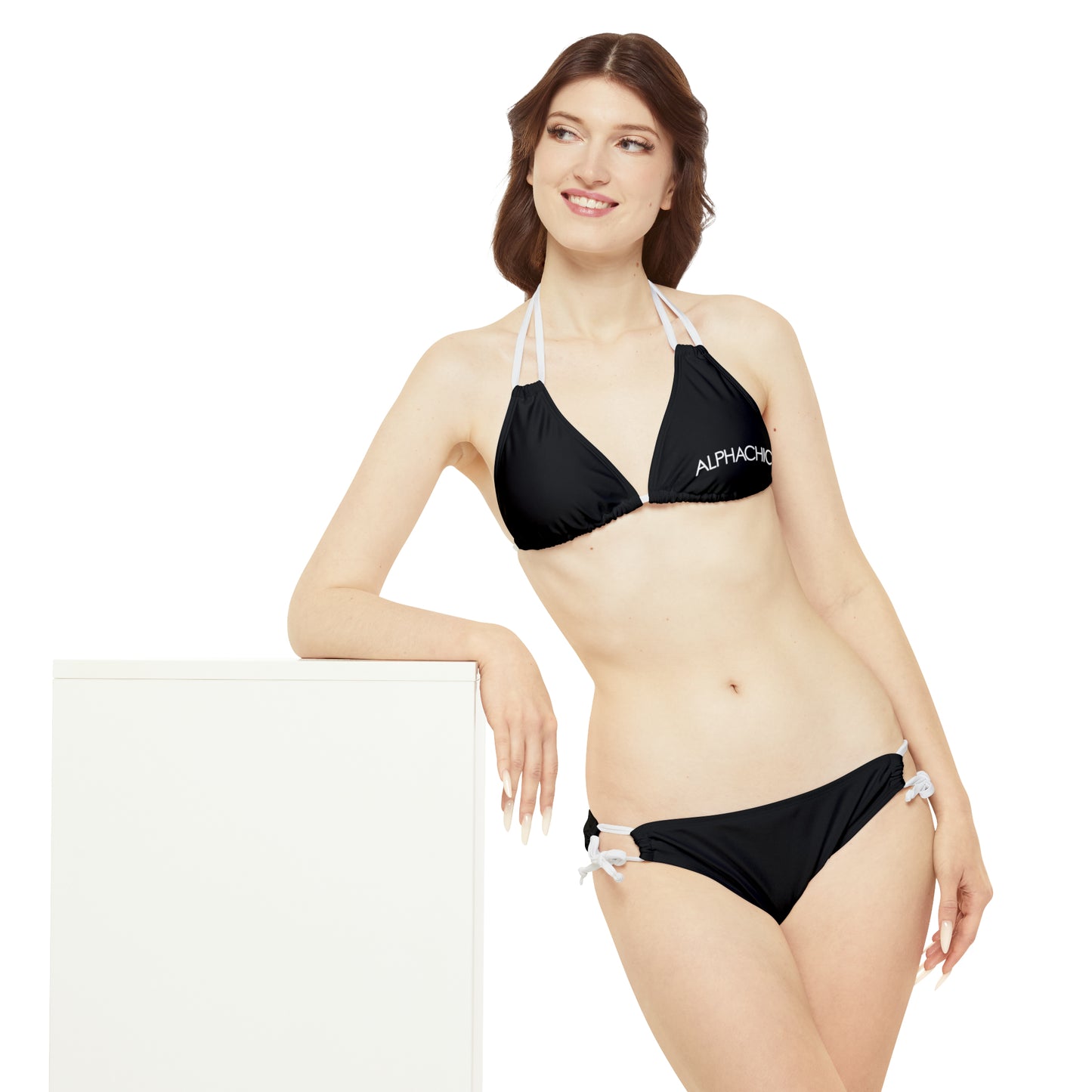 AlphaChic Strappy Bikini Set - Black