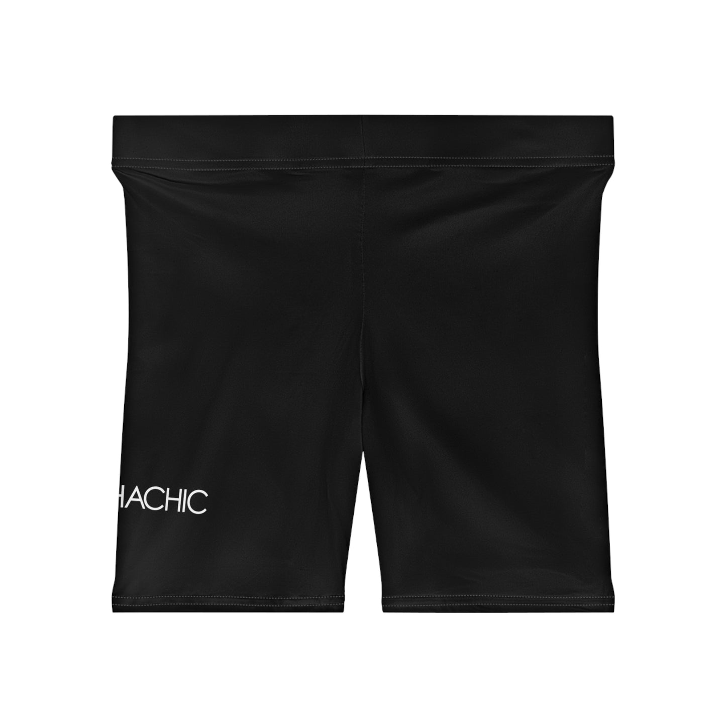 AlphaChic Biker Shorts - Black (Leg Logo)