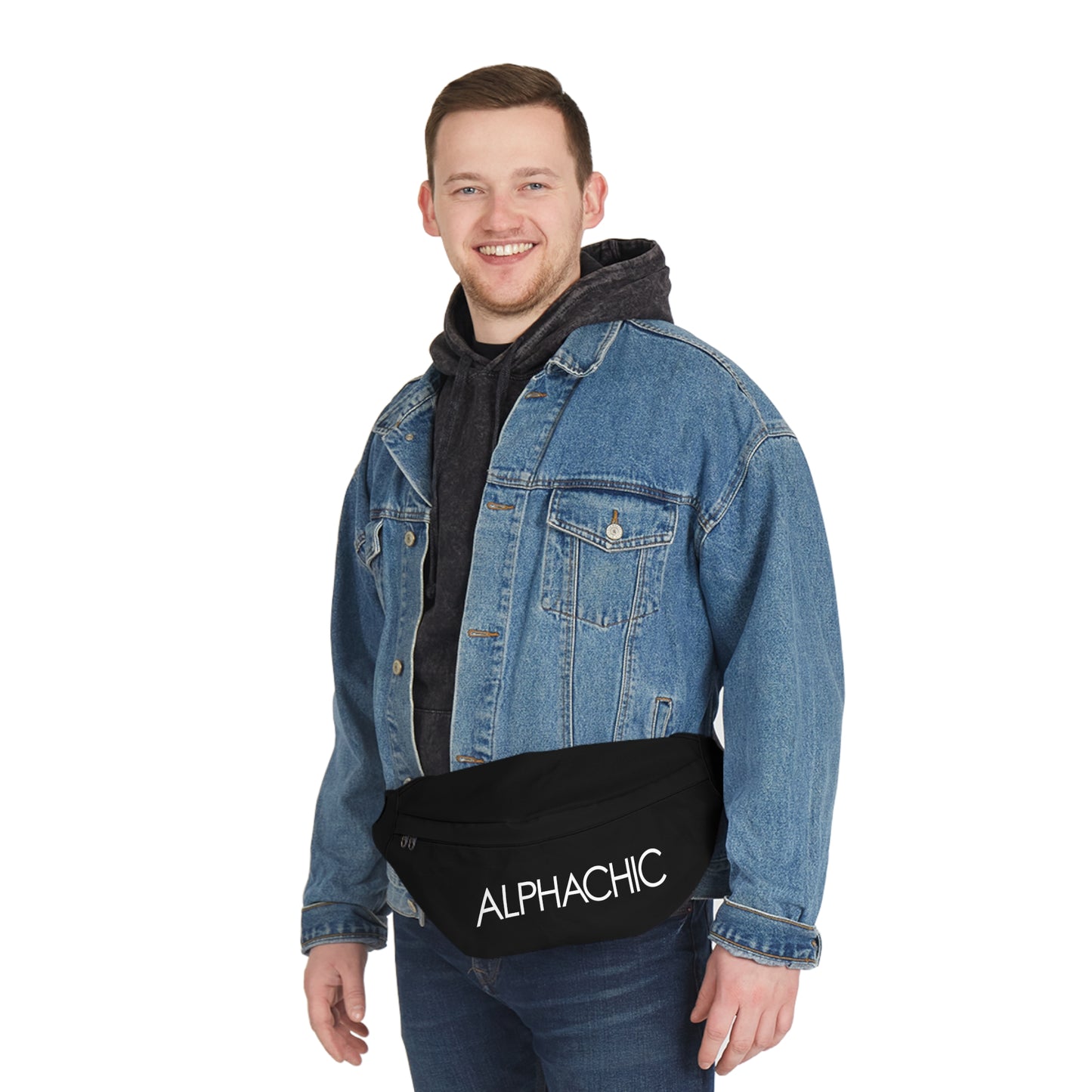AlphaChic Large Fanny Pack - Black