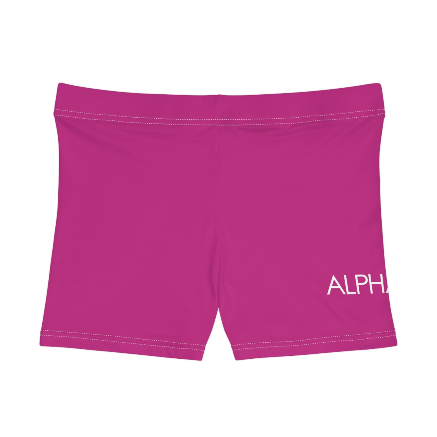 AlphaChic Workout Shorts - Pink (Leg Logo)