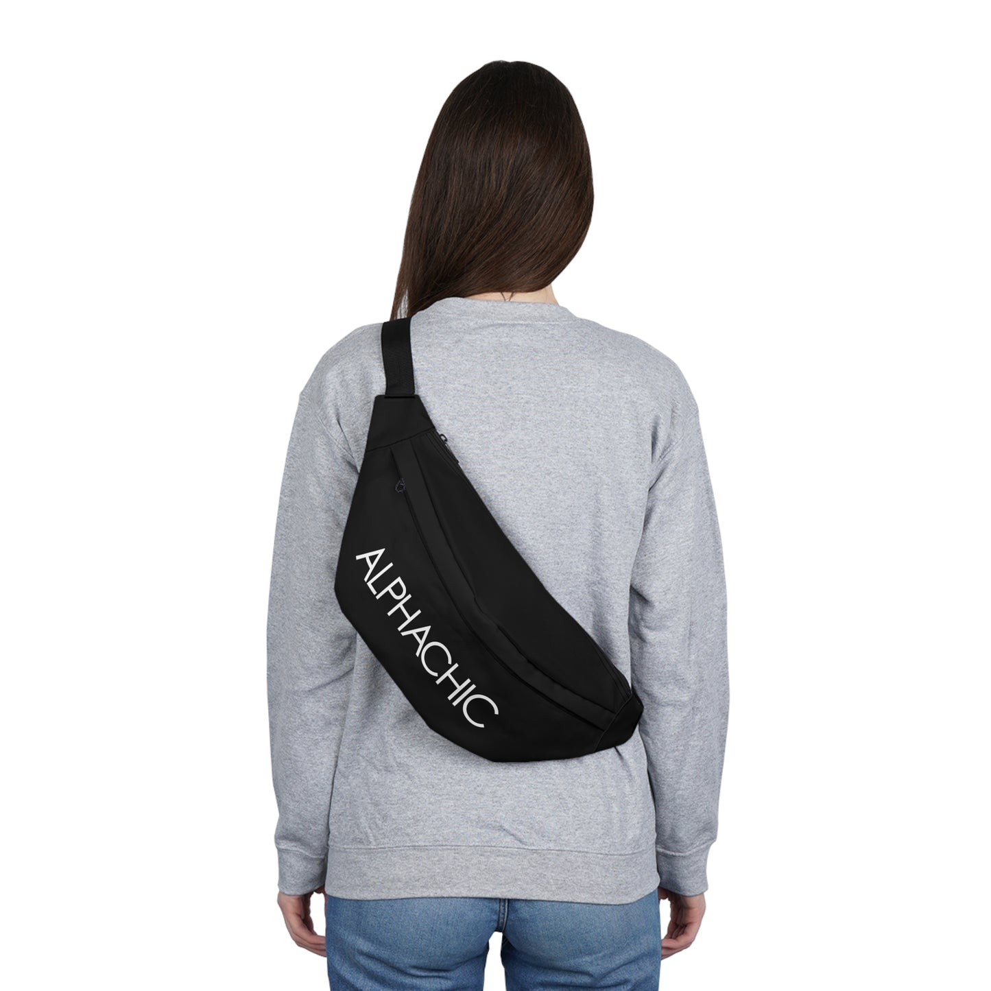 AlphaChic Large Fanny Pack - Black