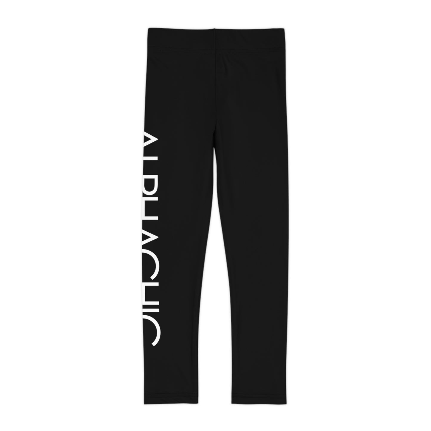 AlphaChic Kids Leggings - Black (Leg Logo)
