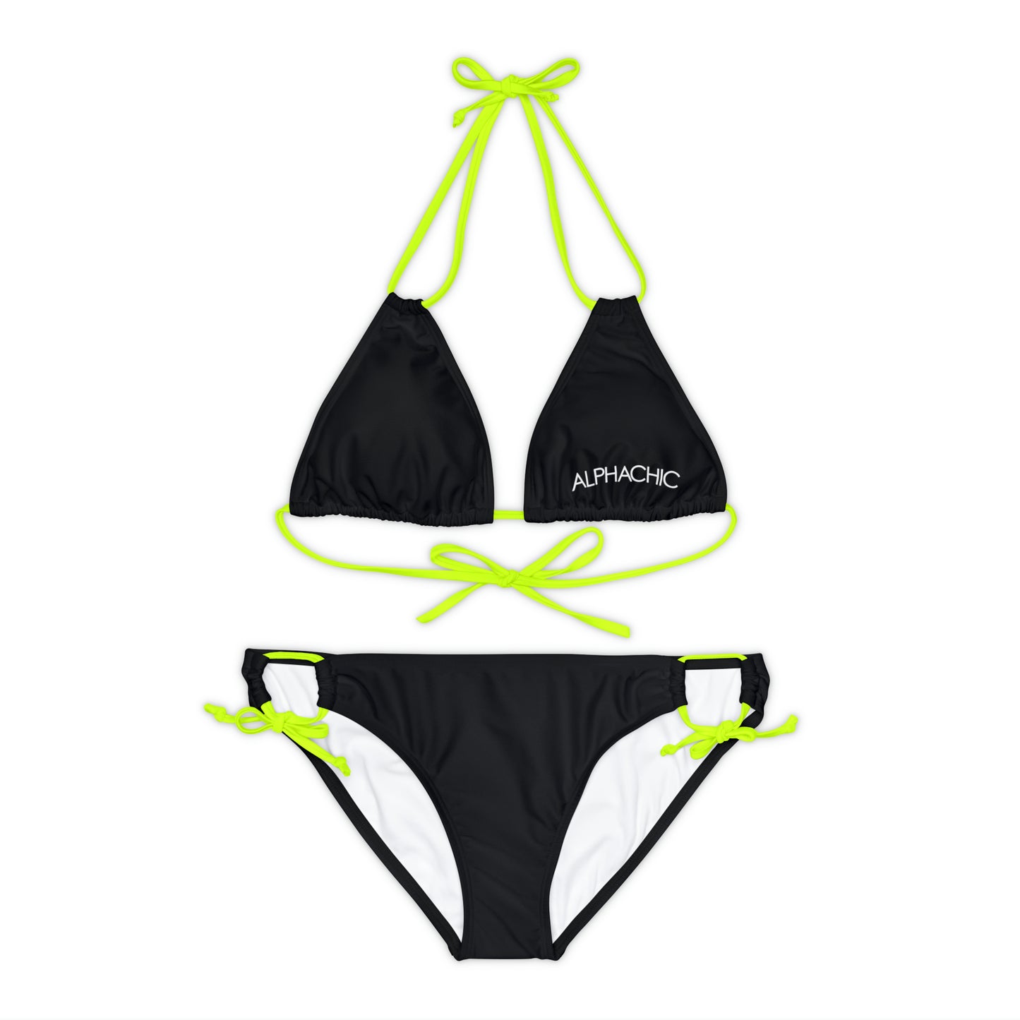 AlphaChic Strappy Bikini Set - Black