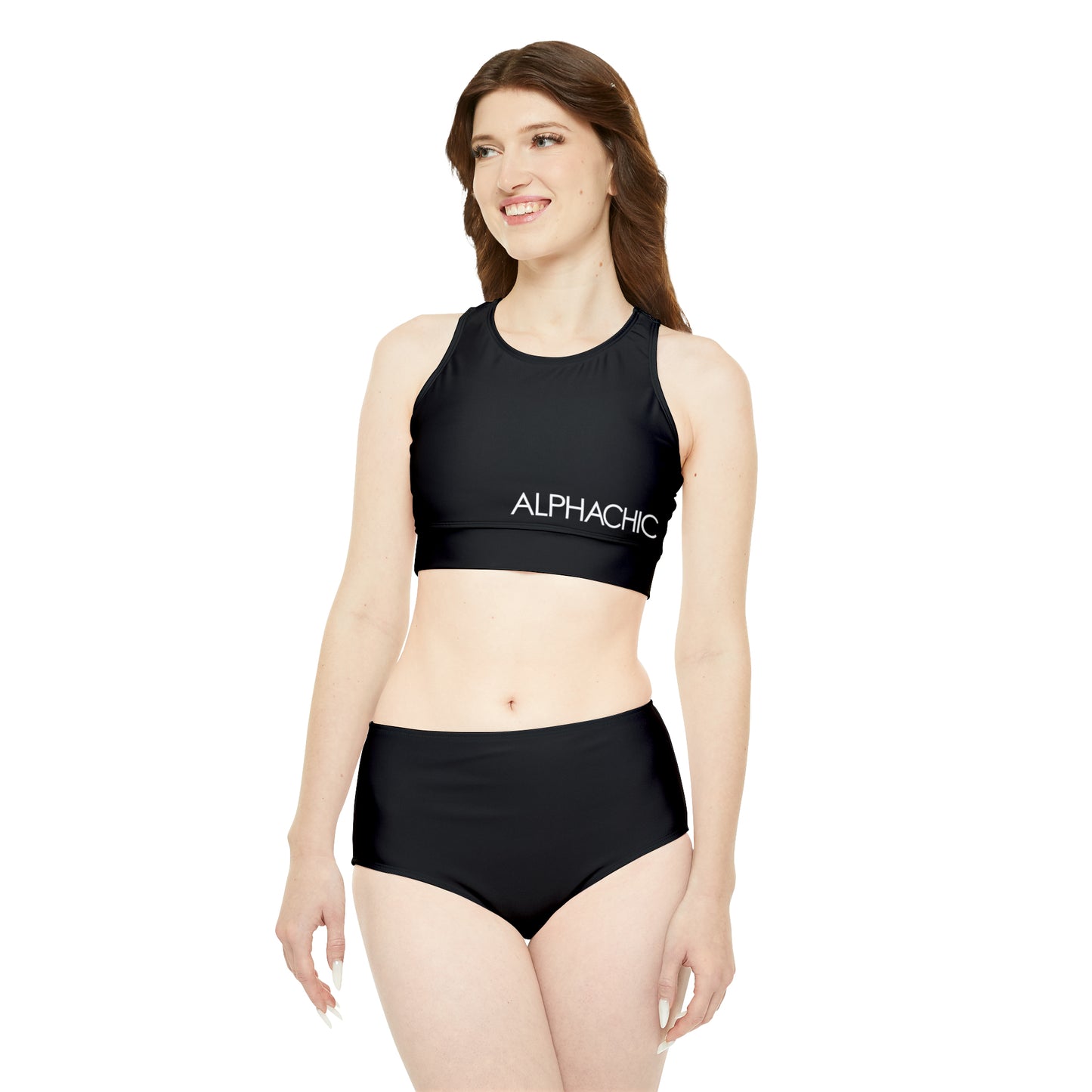AlphaChic Sporty Bikini Set - Black