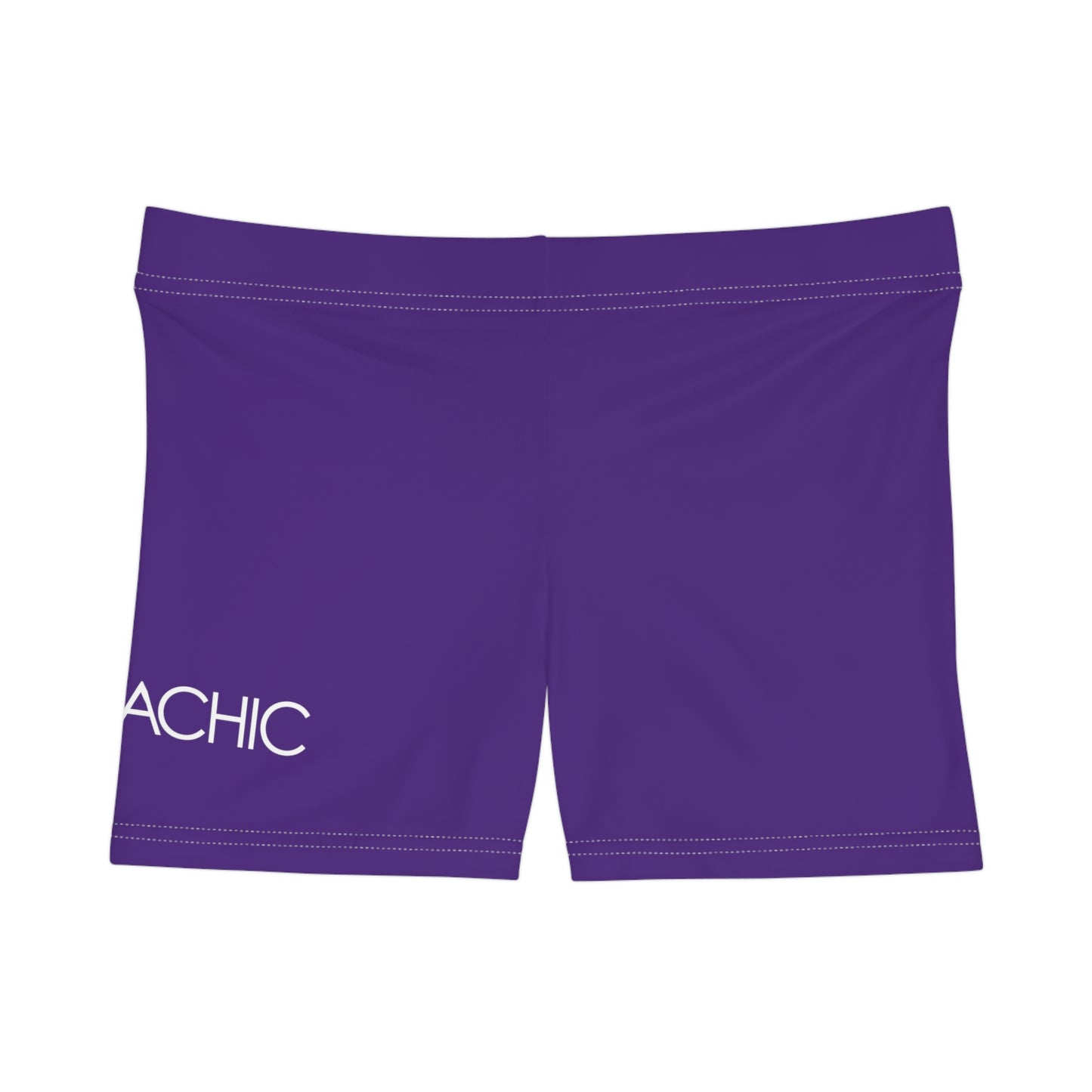 AlphaChic Workout Shorts - Purple (Leg Logo)