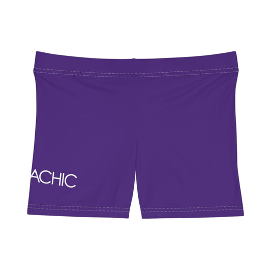 AlphaChic Workout Shorts - Purple (Leg Logo)