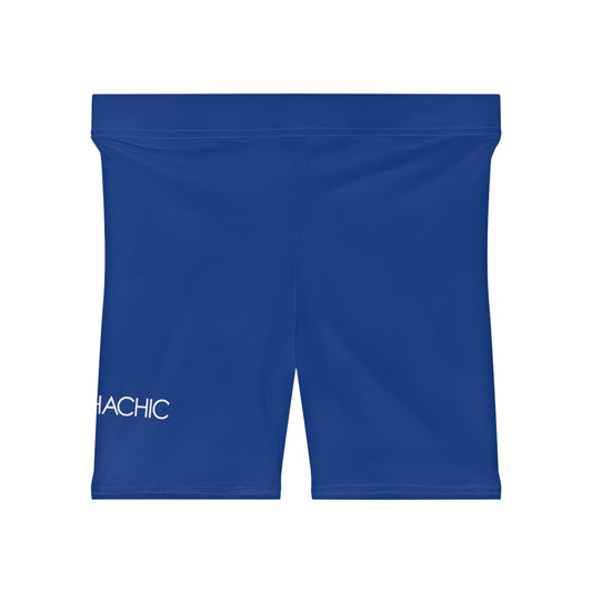 AlphaChic Biker Shorts - Blue (Leg Logo)