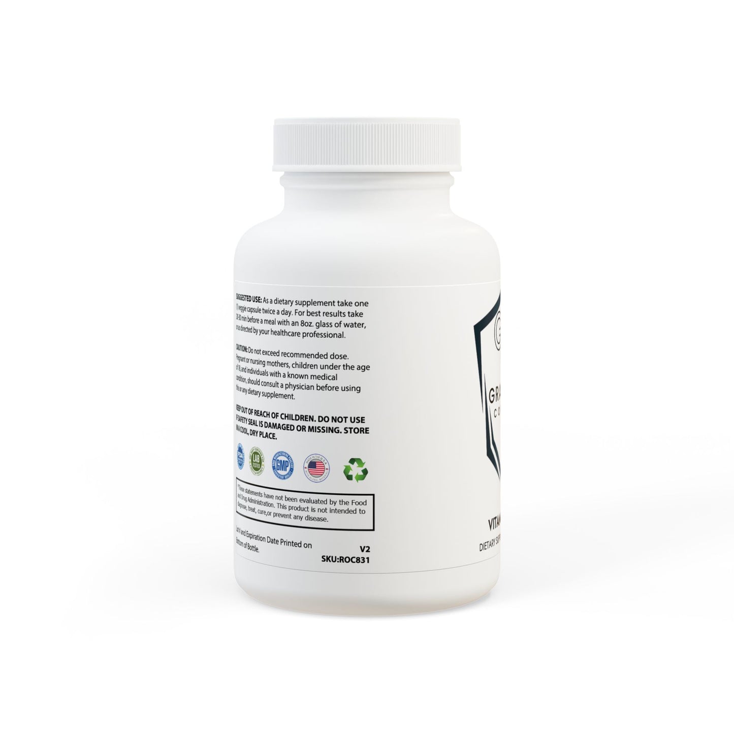 Gray Man Company Vitamin K2 + D3 Supplement (60 Capsules)