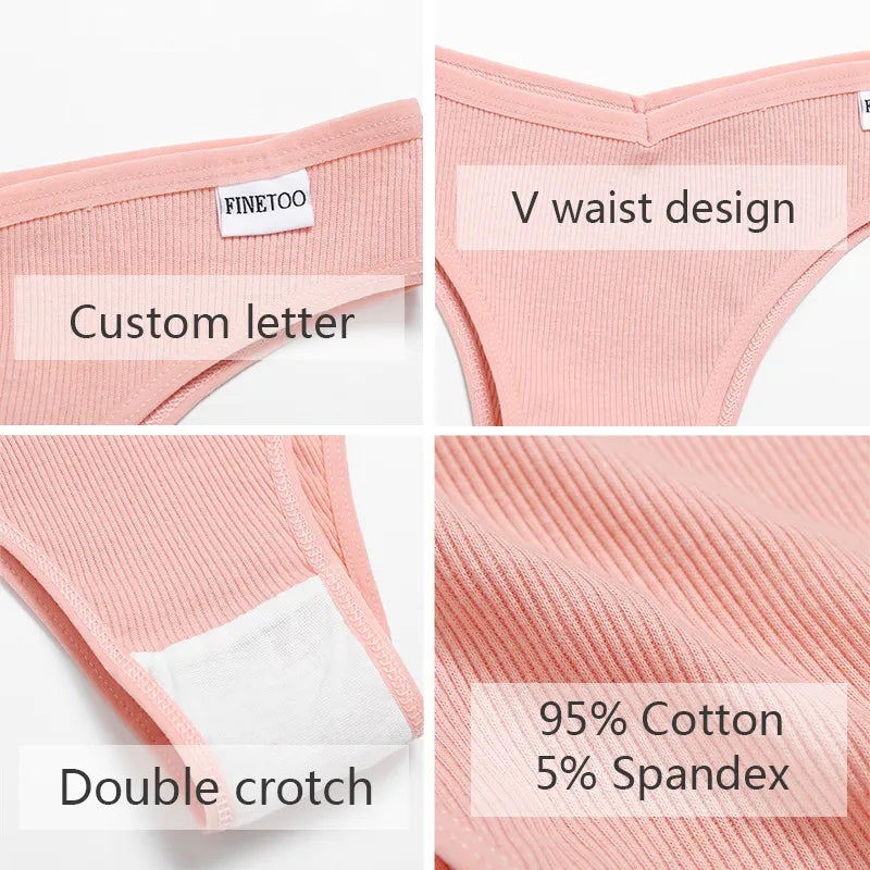 Ladies 3 Pack Womens Cotton Underwear Stretch Bikini Panties Low Rise Hipster Ladies Soft V-Waist Cheeky